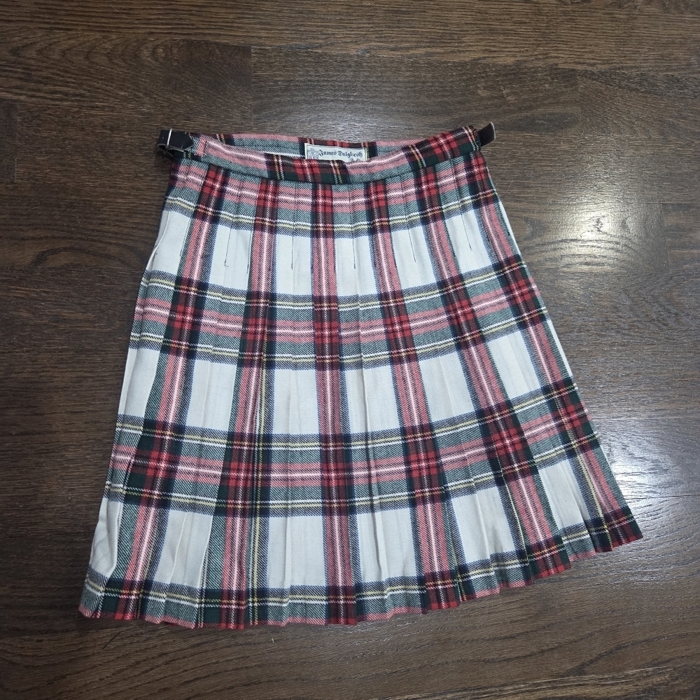 Vintage James Dalgliesh Tartan  Kilt Skirt Sz.14 Years